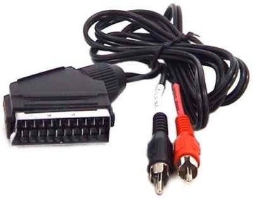 Kabel wtyk EURO SCART 2x RCA cinch audio 1,2m(2068