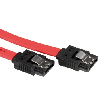 KABEL SATA WEWNĘTRZNY Z ZATRZASKAMI 0.5m CZERWONY