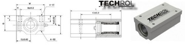 ЛИНЕЙНЫЙ ПОДШИПНИК SMA 8 LGUU В КОРПУСЕ SMA08LGUU