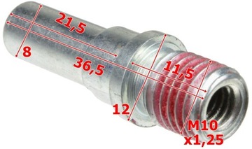 PIWOT HAMULCA SZCZĘKOWEGO TL-416 CrMo M10x1,25