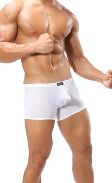 SEXY BIAŁE DELIKATNE MĘSKIE BOKSERKI * SOFT * M