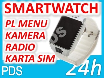 SMARTWATCH DZ09 SMART WATCH SIM РАДИО БЕЛЫЙ