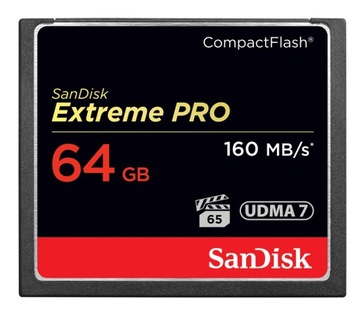 SanDisk CF Extreme PRO 64 ГБ UDMA7 160 МБ/с 4K