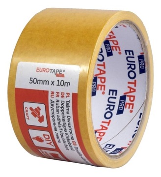 TAŚMA DWUSTRONNA EURO-TAPE 50mmx10m SAMOKLEJĄCA