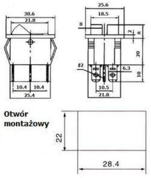 Двойной желтый переключатель с подсветкой 1.1D