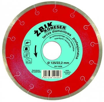 ŻBIK KONESER 250MM TARCZA DIAMENTOWA DO GRESU