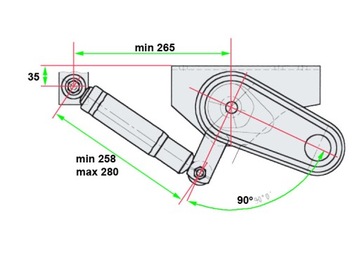 Amortyzator osi Octagon zielony AL-KO do przyczepy