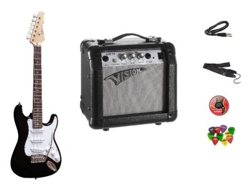 GITARA ELEKTRYCZNA + WZMACNIACZ - EXTRA ZESTAW