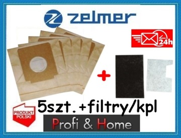 СУМКИ ДЛЯ ZELMER DOT1002.0EK XS 01Z011 5ШТ + 2ФИЛЬТРА