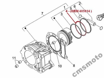 КОЛЬЦО PIAGGIO 125 X9 X8 VESPA APRILIA GILERA