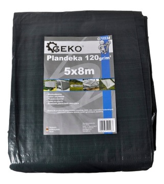 PLANDEKA 12x15m SZARA GRUBA SUPER JAKOŚĆ 120g