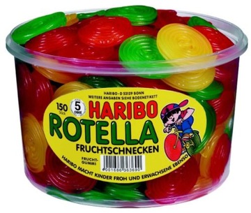 Żelki Haribo Rotella Ślimak 150sz owocowe owocowe