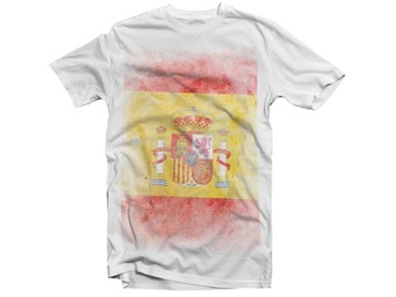 KOSZULKA T-SHIRT VINTAGE FLAGA HISZPANIA ROZM XL