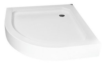 Brodzik półokrągły Alex 70x70x4x16 komp. + Syfon