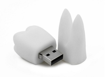 PENDRIVE USB 8 GB BIAŁY ZĄB DENTYSTA STOMATOLOG