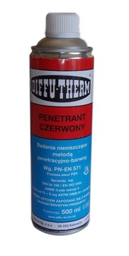 PENETRANT CZERWONY PREPARAT DO BADANIA SPOIN DIFFU