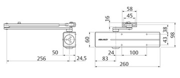 Доводчик ASSA ABLOY DC300 белый