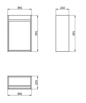 CERSANIT CREA ШКАФ + РАКОВИНА ДУБ 40 СМ S801-286