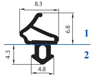 Уплотнитель ЛИСТ для окон ALUPLAST S-1559