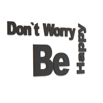 Деревянная настенная надпись 3D -Dont worry be Happy
