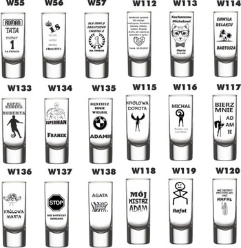 KIELISZKI Z DOWOLNYM GRAWEREM PREZENT urodziny