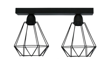 Nowoczesny plafon lampa druciana retro loft edison