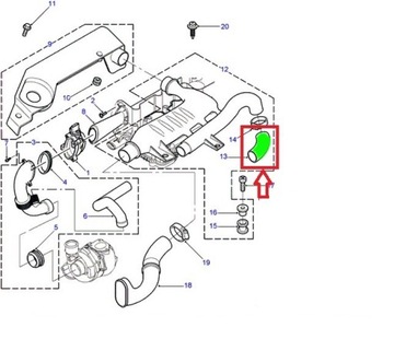 ТРУБКА ИНТЕРКУЛЕРА FREELANDER 2.0 TD4 WAP000080