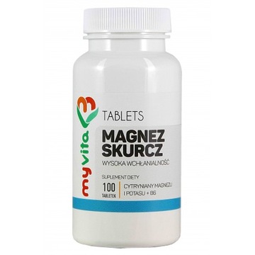 Myvita MAGNEZ SKURCZ cytrynian magnez potas B6 100