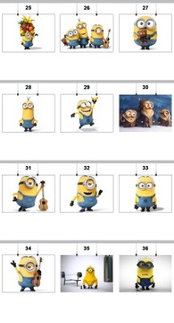 PLAKAT MINIONKI MINIONS 90x60 CM 36 WZORÓW MATOWY