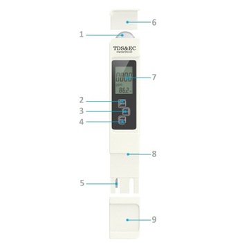 Miernik TDS EC Termometr Tester Twardości Wody 3w1