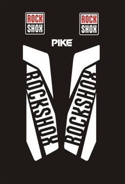 PIKE ROCK SHOX białe naklejka na amortyzator