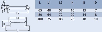 8335 UCHWYT RĄCZKA POCHWYT DUŻY L = 100 A2