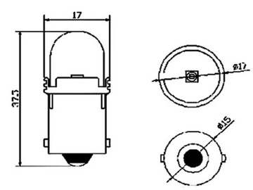 Светодиодная лампа Cree UHP Ba15s R10W P21W Белая 12В 24В