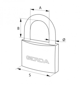 SECURE T50 усиленный штифтовый навесной замок 0KWT00050