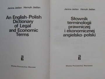 Юридический и экономический словарь АНГЛИЙСКИЙ ПОЛЬСКИЙ