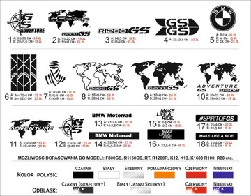 Naklejki kufry BMW GS, KTM, Adventure motocyklowe