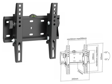 UCHWYT DO TV CABLETECH LCD TV 23-42' cali VESA