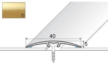 Listwa aluminiowa szybki montaż A64 ZŁOTO 120cm