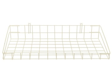 КОРЗИНА ДЛЯ ЦВЕТОЧНЫХ ГАЗОВ, ПОДВЕСНАЯ РЕШЕТКА, 60X30, БЕЛЫЙ/СЕРЕБРЯНЫЙ