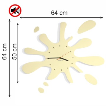 Большие современные настенные часы KLEKS Ecru Polski.