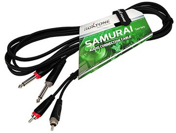 Аудиокабель ROXTONE 2x Jack 6,3 м - 2x RCA/3 м