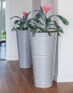 ЦВЕТОЧНЫЙ ГОРШОК СО ВСТАВКОЙ SAHARA SLIM FLOWER POT 40 высота 79см диаметр 40см АНТРАЦИТ