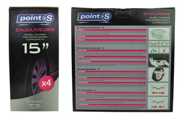 Колпаки POINT S графитовые 15 дюймов — 4 шт.