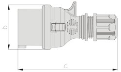 Вилка переносная прямая TWIST 3P+N+Z 16А 400В