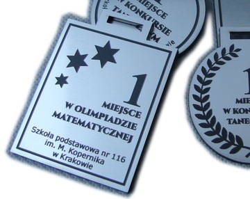 Medal prostokątny z grawerem 50x69mm