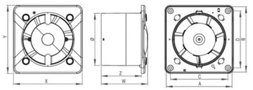 ВЕНТИЛЯТОР AWENTA BODY SILENCE KWS125W WŁ SYS+