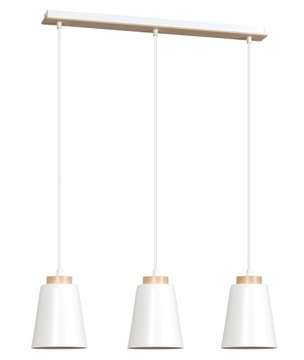 WISZĄCA LAMPA SUFITOWA DREWNO BOLERO 3 LED EMIBIG