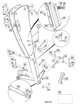 НАБОР ТЕЛЕСКОПНЫХ НАПРАВЛЯЮЩИХ JCB 3CX 4CX 123/03215