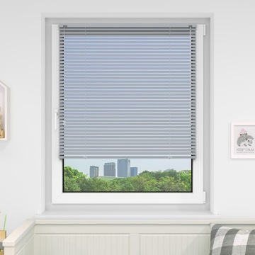 Внутренние горизонтальные алюминиевые жалюзи 25 мм на окно/дверь 110х130 см ЧЕРНЫЕ