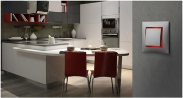 Розетка OSPEL ARIA одинарная с БЕЛЫМ ГП-1УЗ